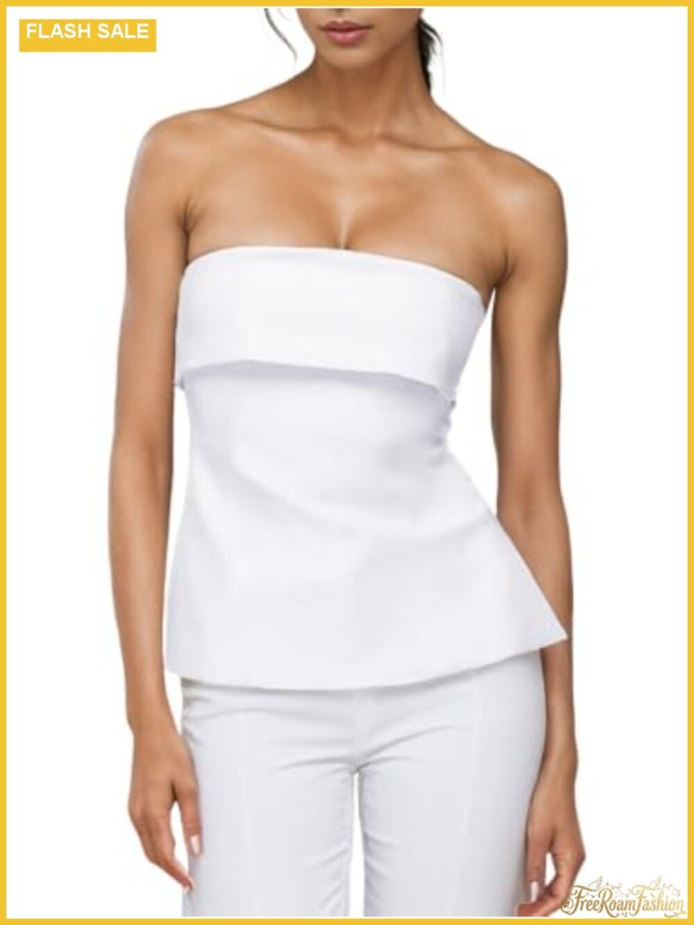 Strapless Tube Top Women Double Layer Slim Fit Summer Going Out Top